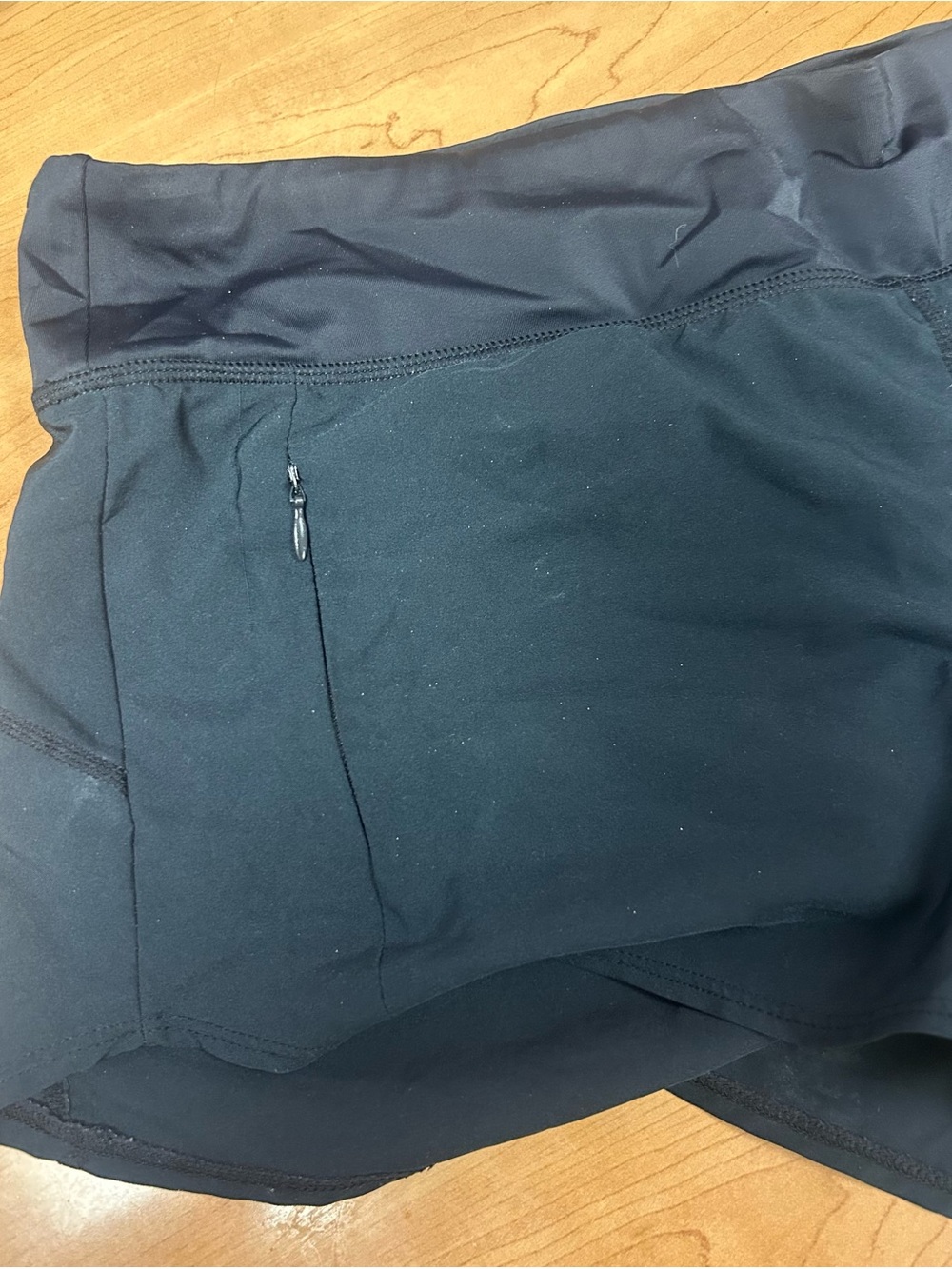 Title Nine Black Athletic Stretch Shorts size large with inner brief - Picture 9 of 10